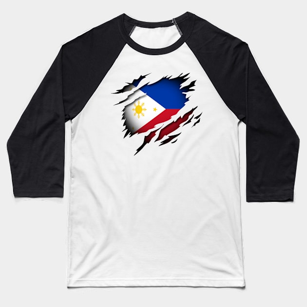 The Philippines in the Heart Baseball T-Shirt by HappyGiftArt